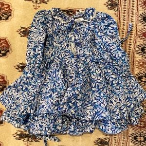 mousefeathers floral 1970's  circle prairie dress